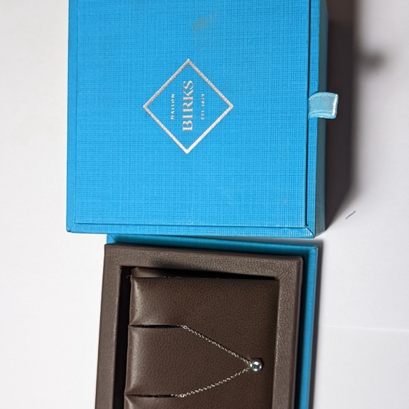 Maison Birks Aquamarine and Silver Pendant Necklace - Picture 3 of 7